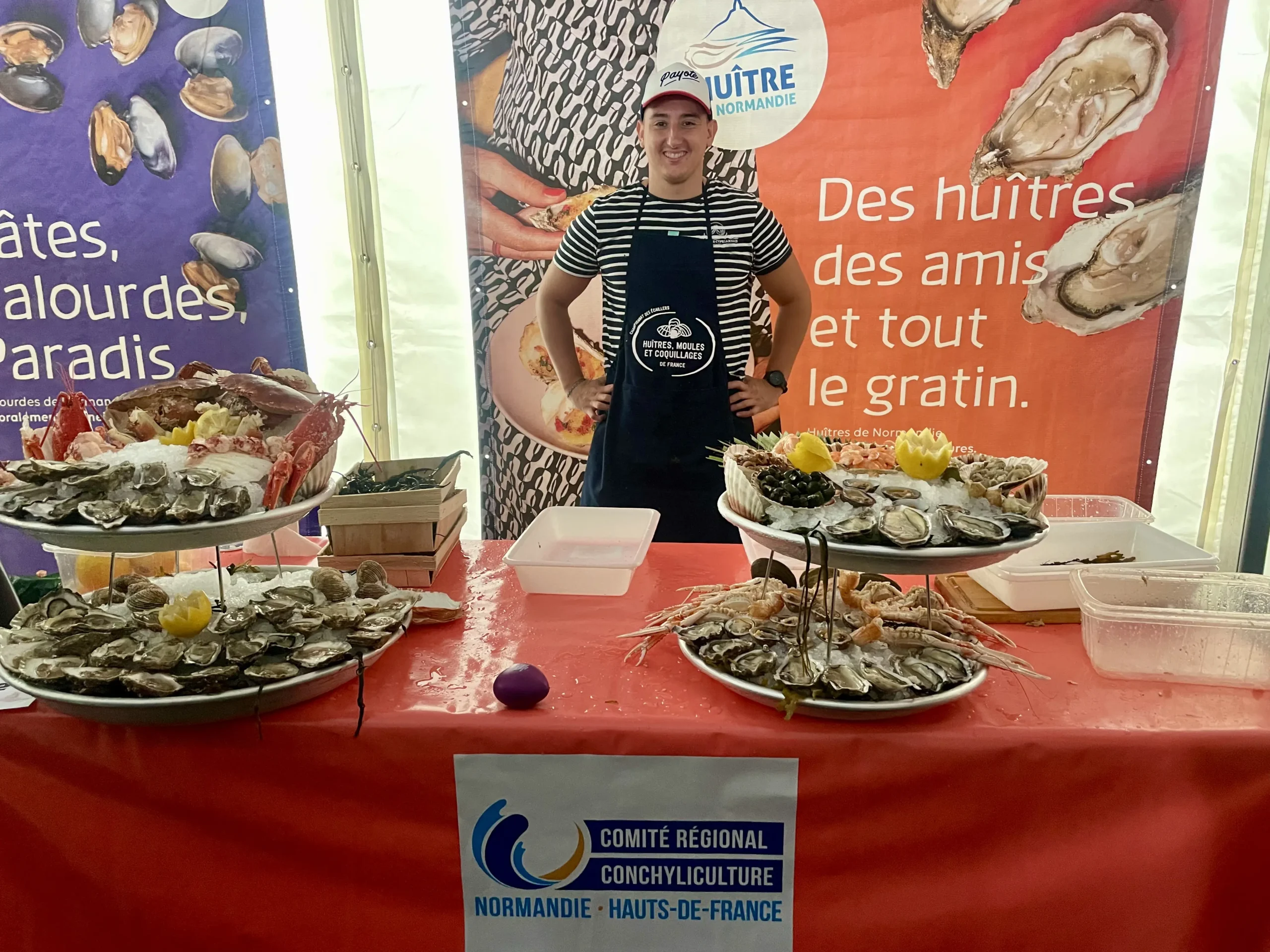 Buffet étape régionale Normandie Granville championnat France écaillers 2024 — Steven Huguenin L'écailler Cypriannais