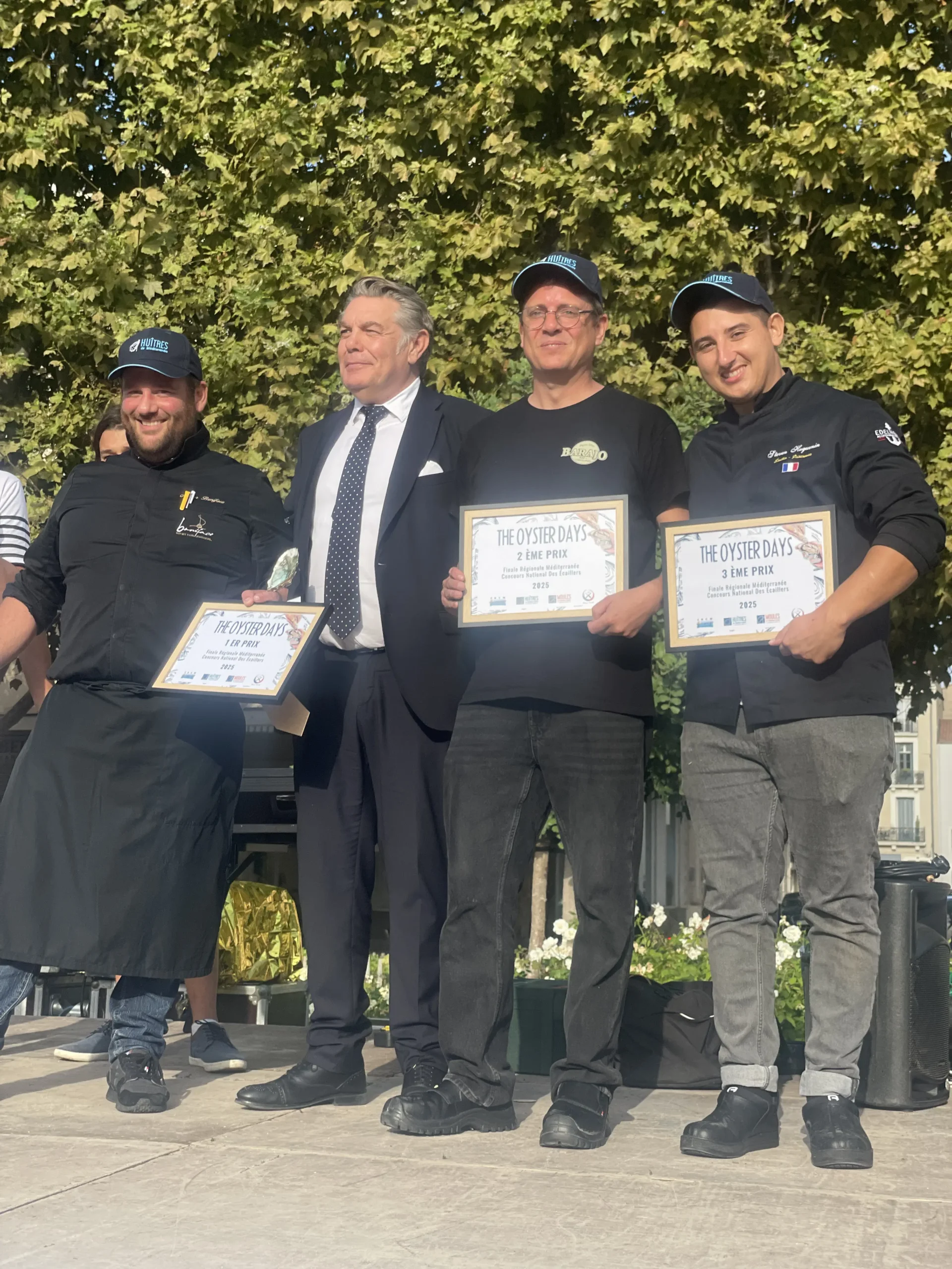 Podium The Oyster Days Sète 2025 — L'écailler Cypriannais Saint-Cyprien