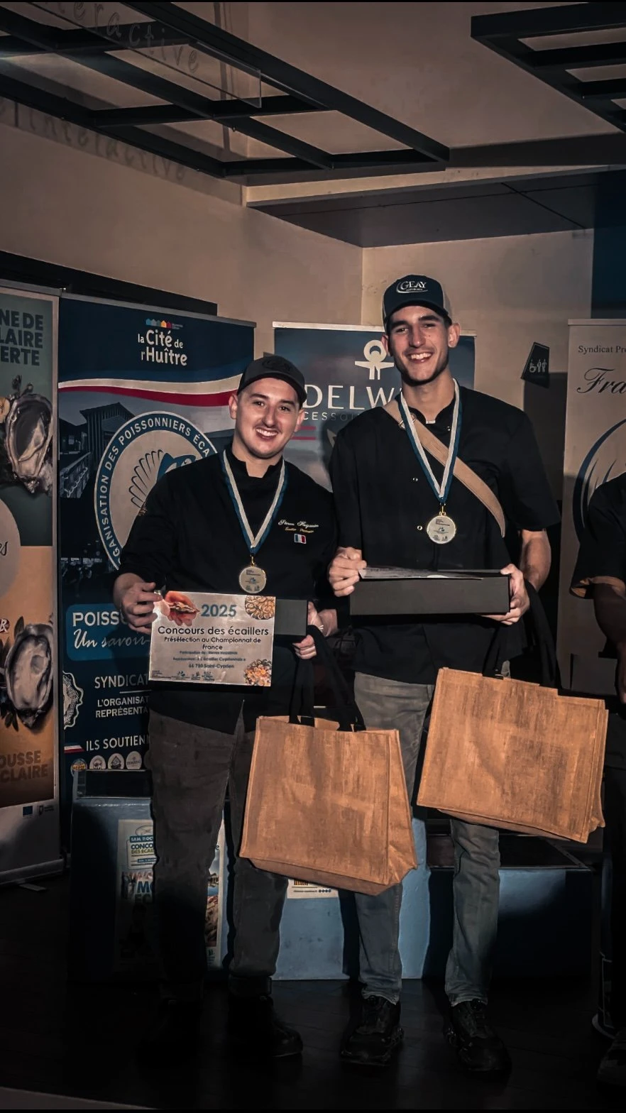 Steven Huguenin et Enzo Fernandez championnat écaillers Charente-Maritime 2025